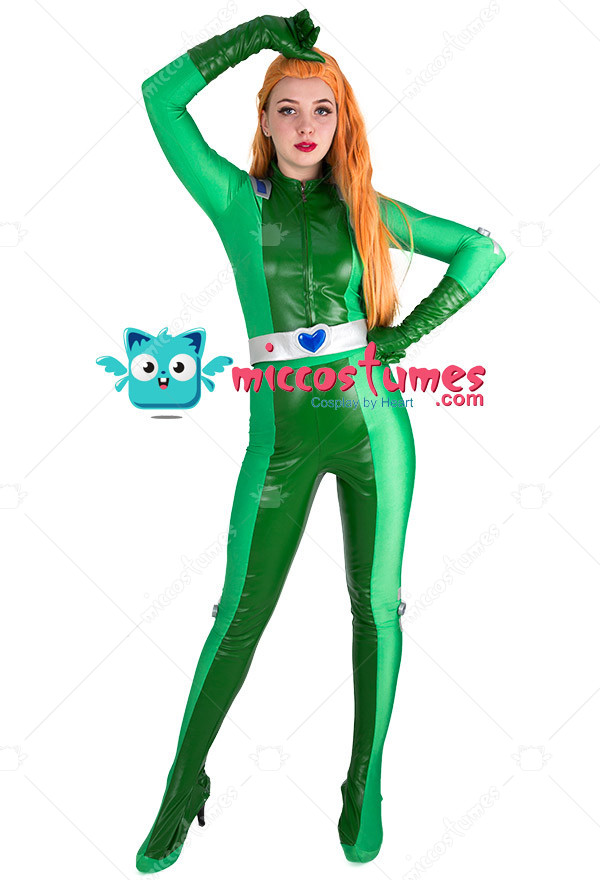 Totally Spies! Sam Green Spandex Superhero Halloween Cosplay Costume Lycra  Zentai Body Suit Wholesale Costumes From 24,46 €