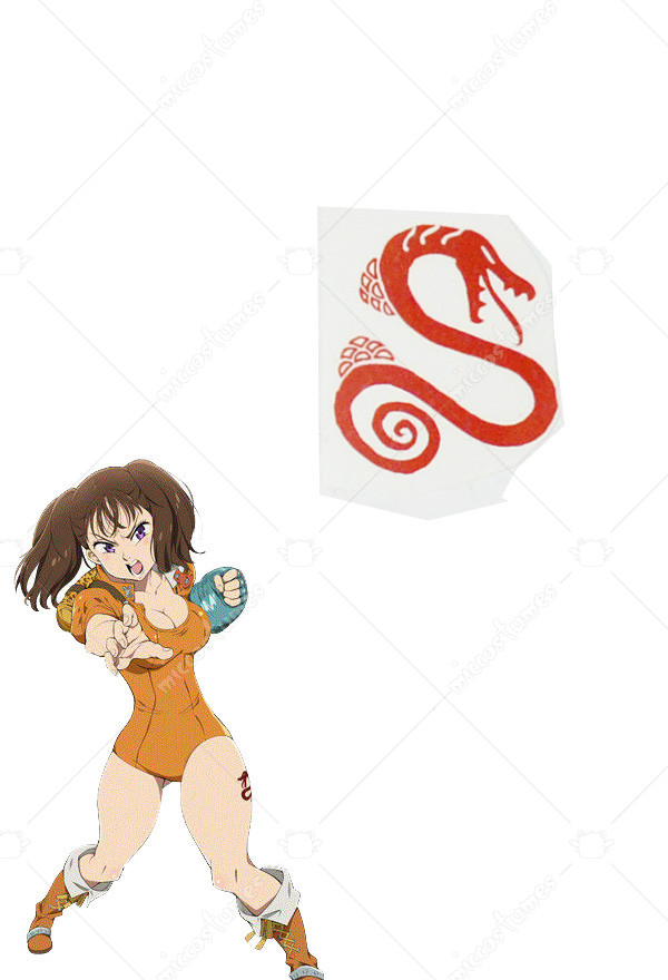 The Seven Deadly Sins Diane Cosplay Tattoo Sticker - Cosplay Shop