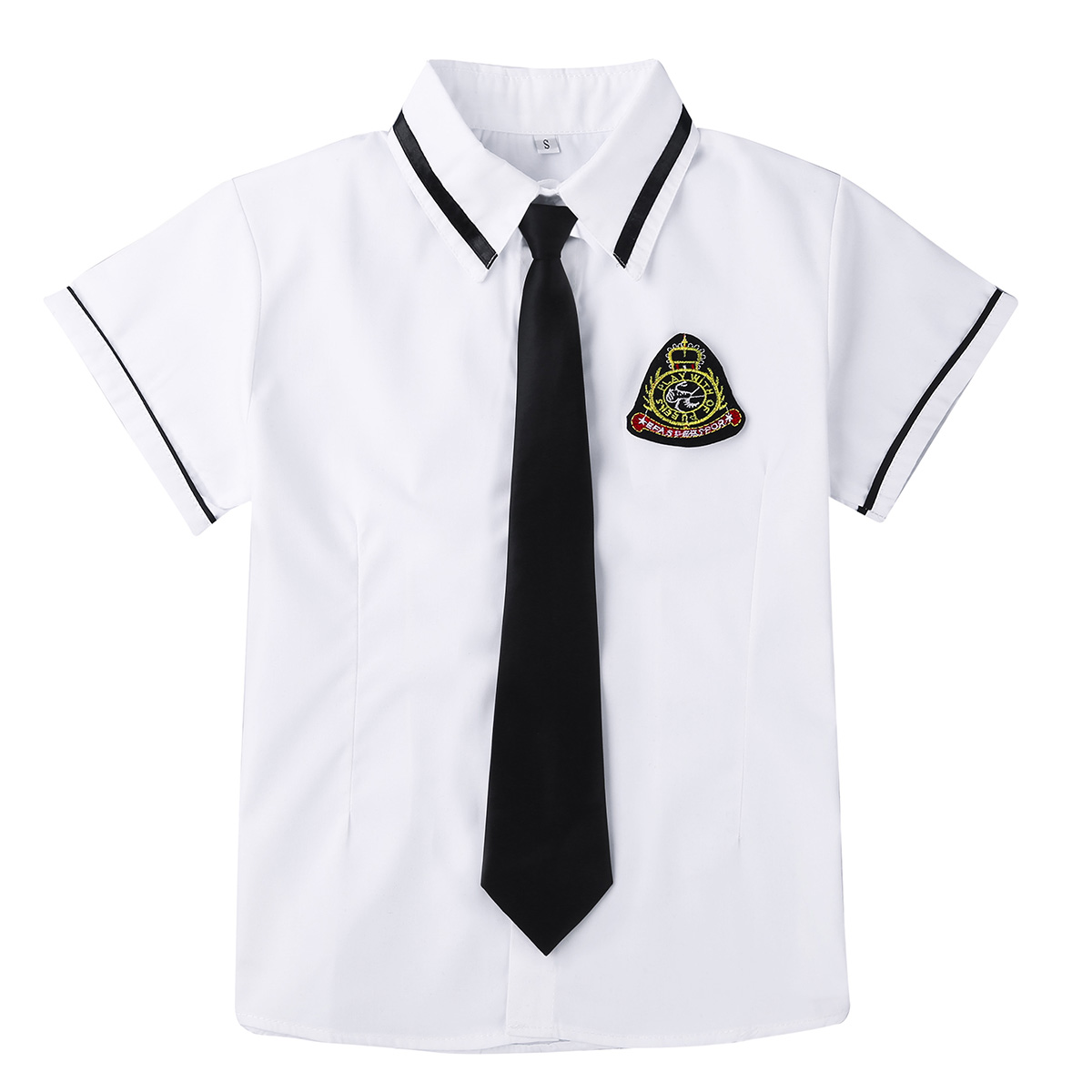 TiaoBug Japanese School Girl Uniform Suit White Short Sleeve T-shirt Top Pleated Skirt Cosplay Korean Girls Student Costume Set Image