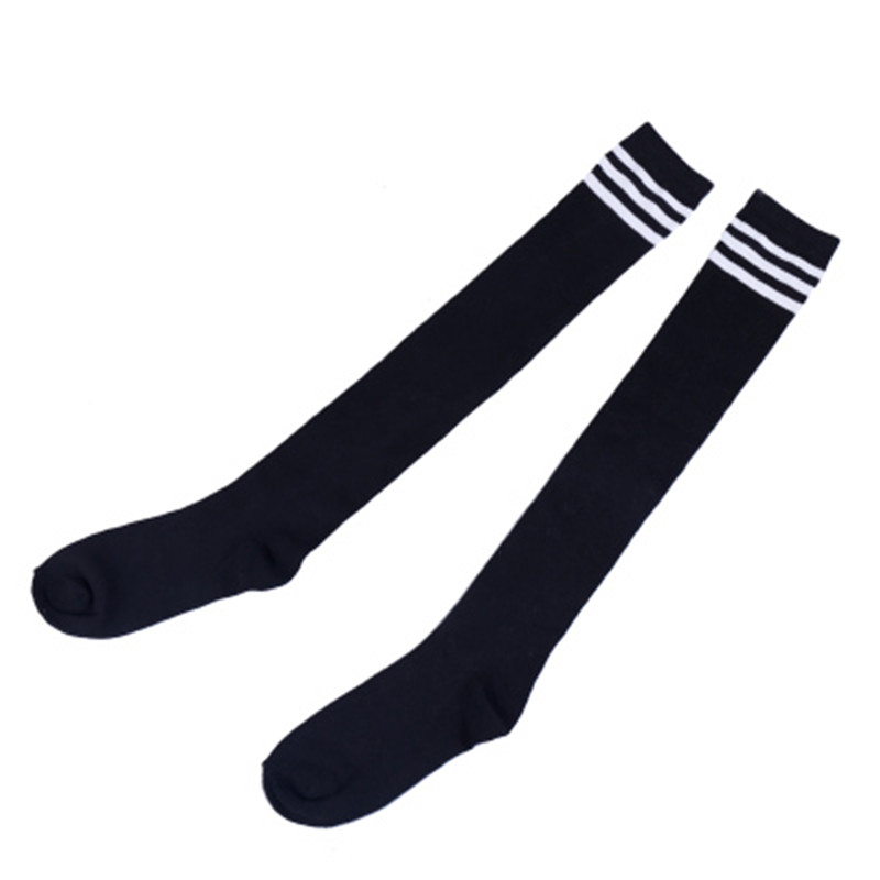 4 color School Uniform Socks Spring Autumn Winter Japanese School Girl Socks Striped Style Football Socks Image