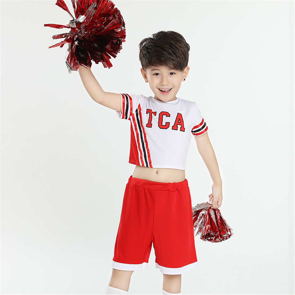 New Cheerleader Stage Performance Clothing School Uniform for Girls Skirt College Gymnastics Dance Costumes for Kids 110-160CM Image