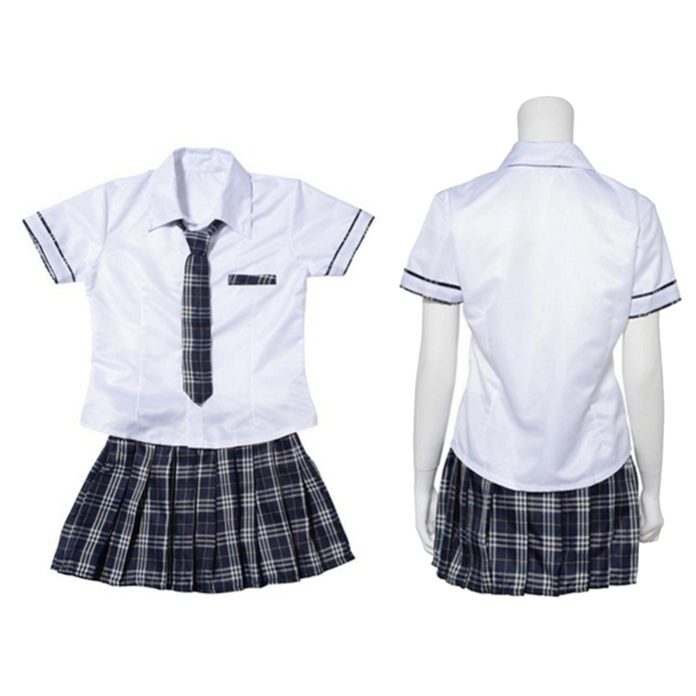 Women Sexy Cosplay Student Uniform Dress Suit Set Japanese Sailor School Uniform Set Girls Costume Skirt Korean High School Image