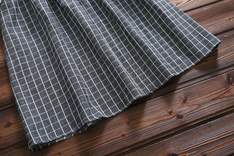 aeProduct.getSubject() Women's Literary Students Checked Dress Female Japanese School Uniform For Girls Long Sleeve Cotton and Linen Princess Dresses Image
