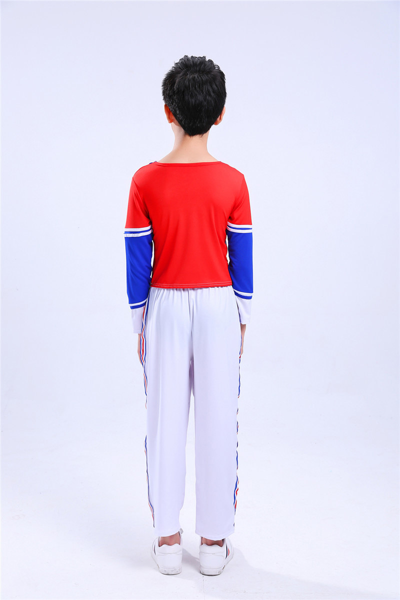 Teenager Girls School Uniform Dresses Stage Wear Show Performance Cheerleading Cheerleader Costumes for Kids Boys Clothing Set Image