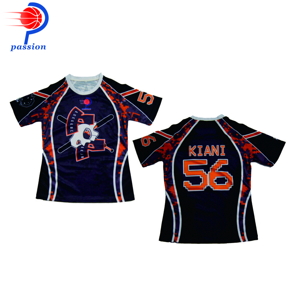 Fast Delivery DHL Navy Blue White Royal Reglan Sleeve Rugby Uniforms For School Teams Image