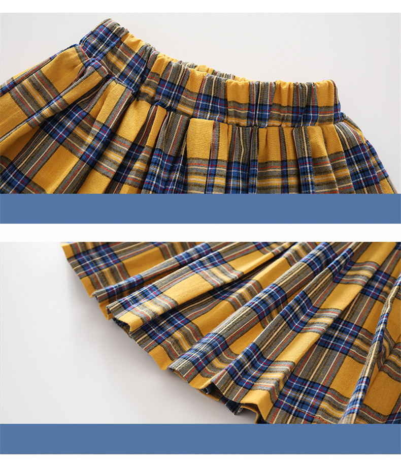 90-180cm Kids Fashion School Uniforms Korean Japanese Style Class Clothes Top Plaid Skirt Tie Stage Costumes for Children Image