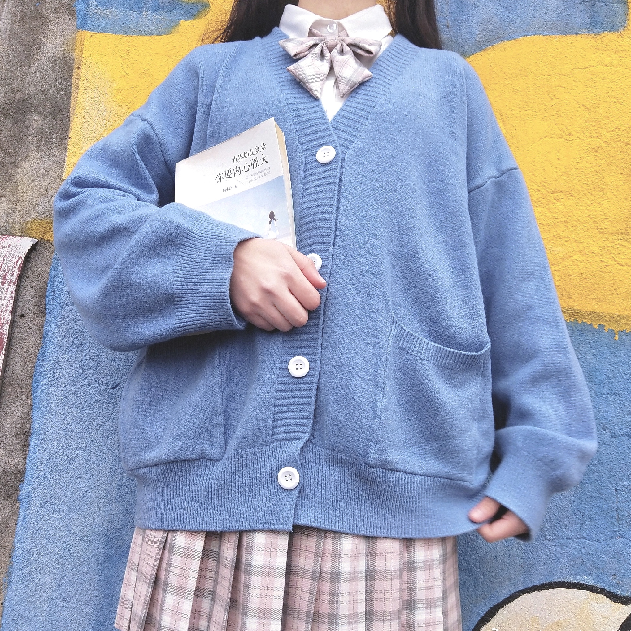 JK Cardigan Loose JK Sweater Coat japanese school uniform school girl uniform japanese fashion uniformes estudiantes Image