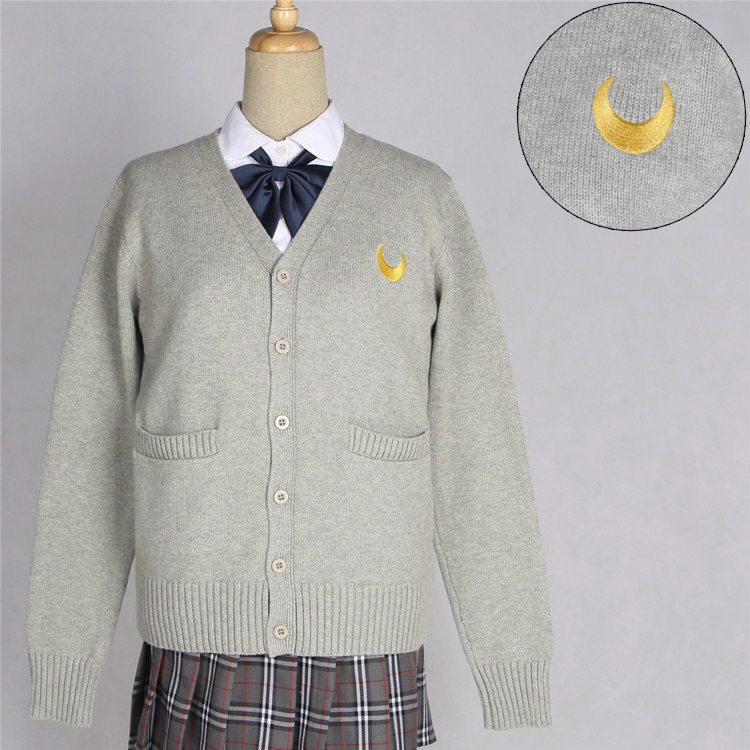 9 Colors Japanese Style Students Girls Cardigans Sweater Sailor Moon JK School Uniforms Symbol Embroidery Knitwear Autumn Winter Image