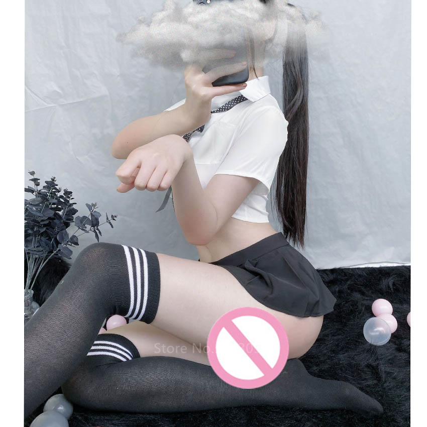 Woman School Uniforms Sexy Collage Student Sailor Party Cosplay Costume Japanese Short Sleeve Anime JK Suit Girls Pleated Skirt Image