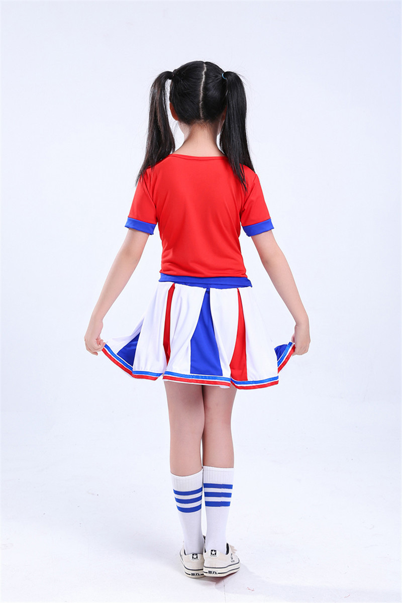 Teenager Girls School Uniform Dresses Stage Wear Show Performance Cheerleading Cheerleader Costumes for Kids Boys Clothing Set Image