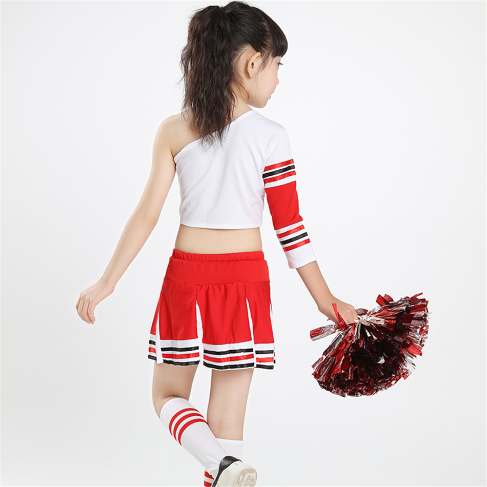 New Cheerleader Stage Performance Clothing School Uniform for Girls Skirt College Gymnastics Dance Costumes for Kids 110-160CM Image
