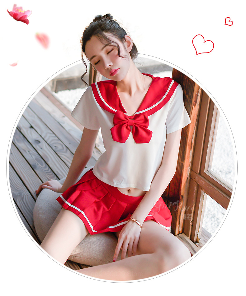 Japanese Style Women School Uniform Halloween Cosplay Sexy Cute Girl Jk Sailor Costumes Student  Soft Sister Pleated Skirt Image