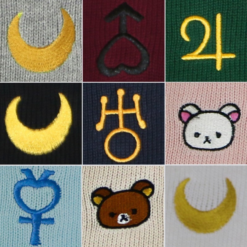 9 Colors Japanese Style Students Girls Cardigans Sweater Sailor Moon JK School Uniforms Symbol Embroidery Knitwear Autumn Winter Image