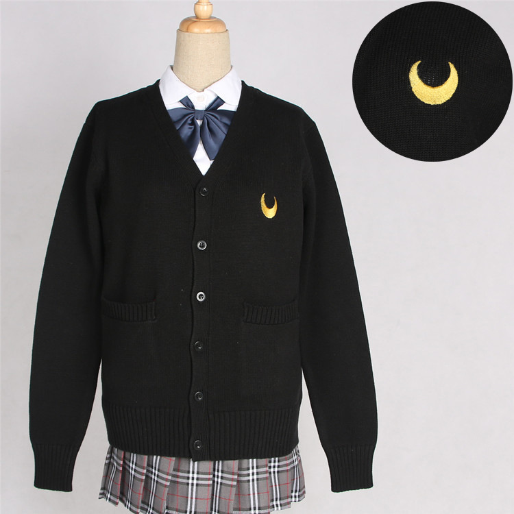 9 Colors Japanese Style Students Girls Cardigans Sweater Sailor Moon JK School Uniforms Symbol Embroidery Knitwear Autumn Winter Image