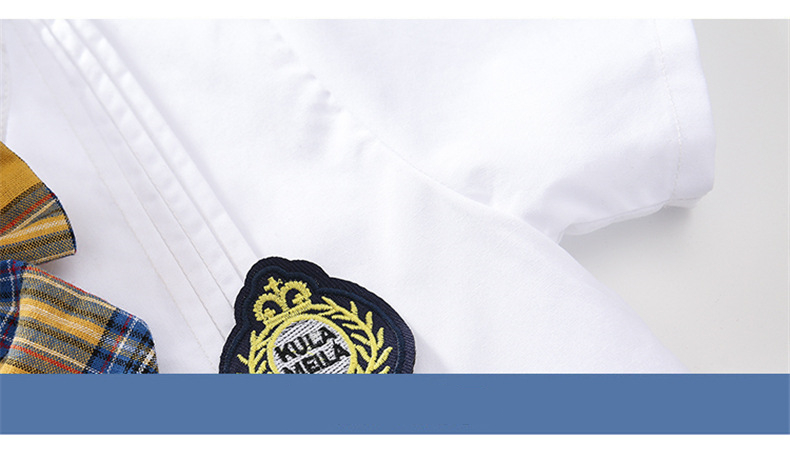 90-180cm Kids Fashion School Uniforms Korean Japanese Style Class Clothes Top Plaid Skirt Tie Stage Costumes for Children Image