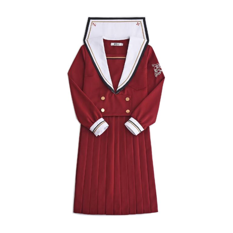 Academic Style School Uniforms Girls JK Uniform hats red  Suit Student High School Japanese Preppy Sailor Suit jkx118 Image