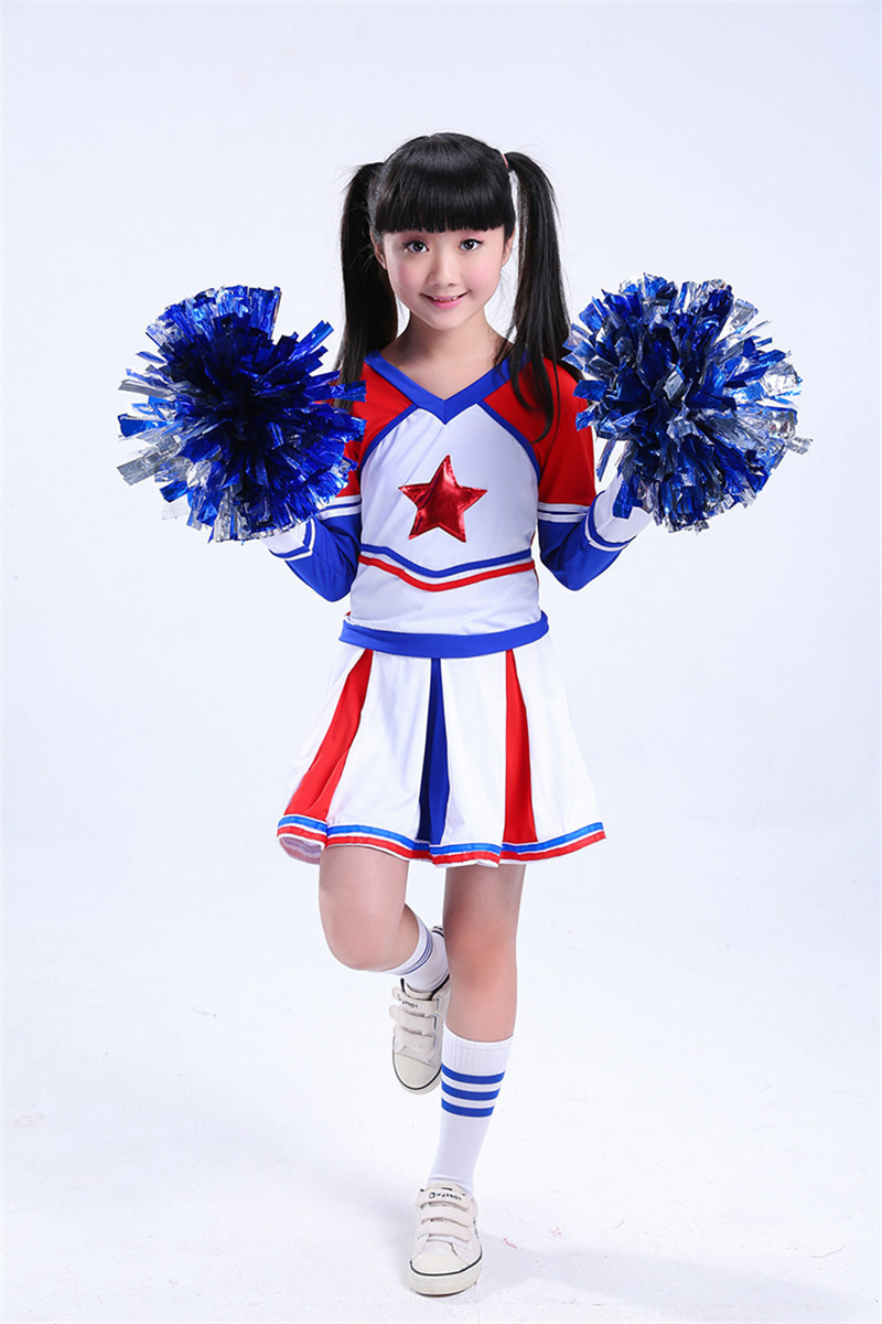 Teenager Girls School Uniform Dresses Stage Wear Show Performance Cheerleading Cheerleader Costumes for Kids Boys Clothing Set Image