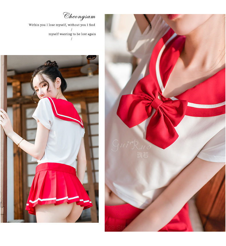 Japanese Style Women School Uniform Halloween Cosplay Sexy Cute Girl Jk Sailor Costumes Student  Soft Sister Pleated Skirt Image