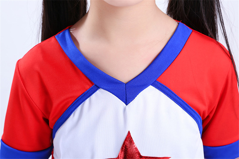 Teenager Girls School Uniform Dresses Stage Wear Show Performance Cheerleading Cheerleader Costumes for Kids Boys Clothing Set Image