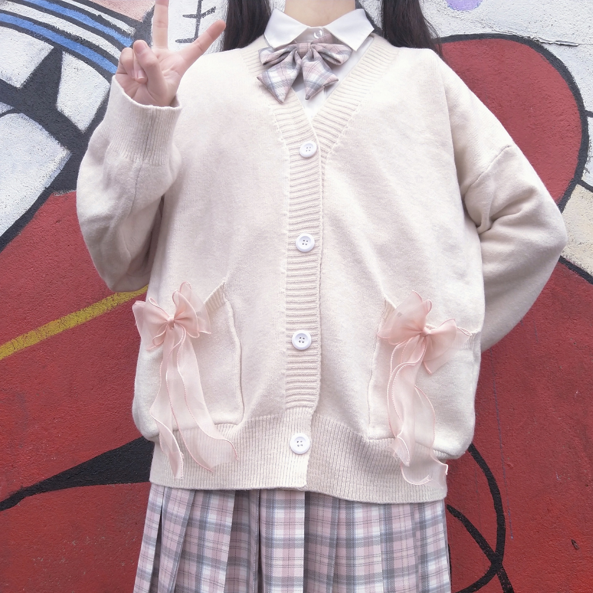 JK Cardigan Loose JK Sweater Coat japanese school uniform school girl uniform japanese fashion uniformes estudiantes Image