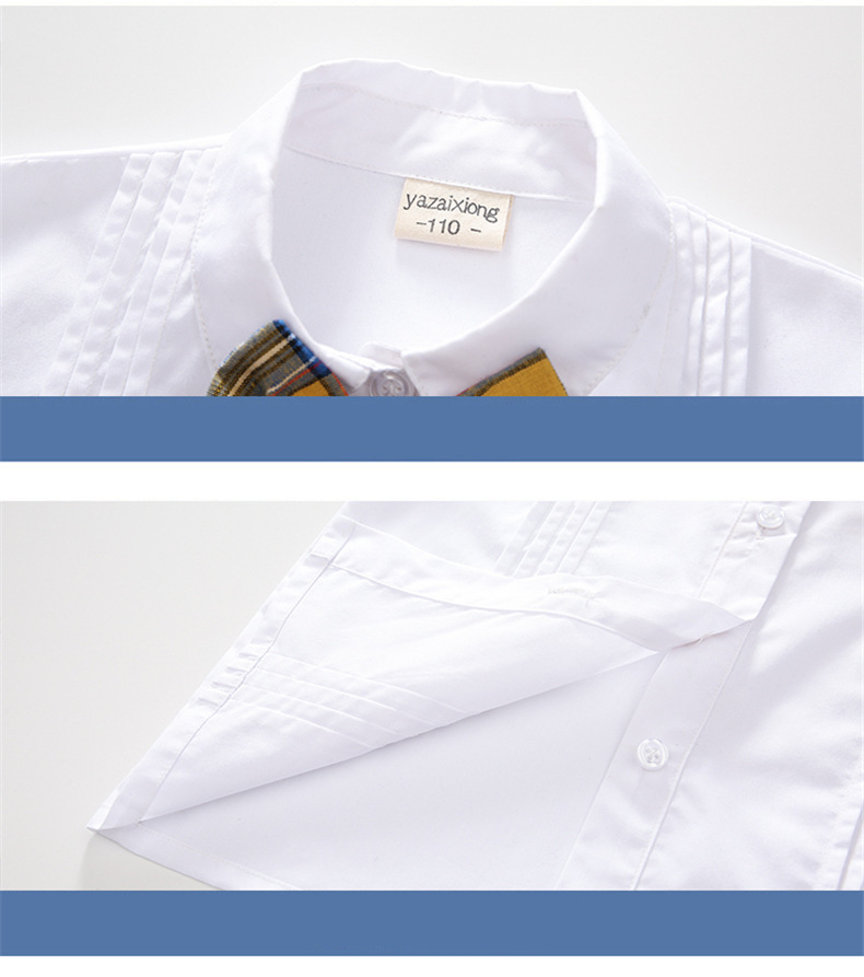 90-180cm Kids Fashion School Uniforms Korean Japanese Style Class Clothes Top Plaid Skirt Tie Stage Costumes for Children Image