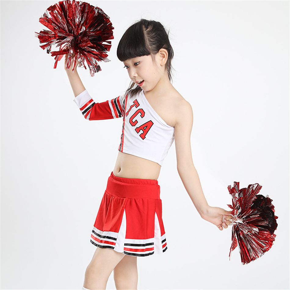 New Cheerleader Stage Performance Clothing School Uniform for Girls Skirt College Gymnastics Dance Costumes for Kids 110-160CM Image