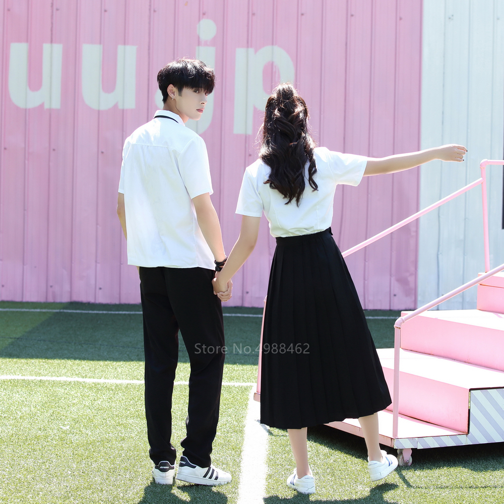 Japanese Style Anime College School Uniform Korea Girl Women's Skirt Studen Dress Sexy JK Pleated Shirt Fashion Cosplay Costume Image