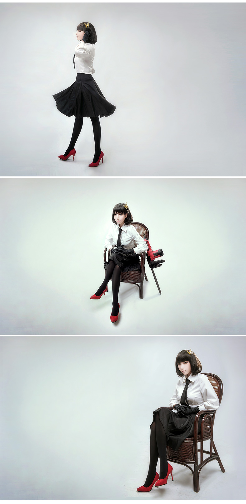 Japanese School Uniform Dress Cute Bungo Wild Dog And Xie Yejingzi Cosplay Costume Anime Royal Sister Faner Ladies Cosplay Set Image