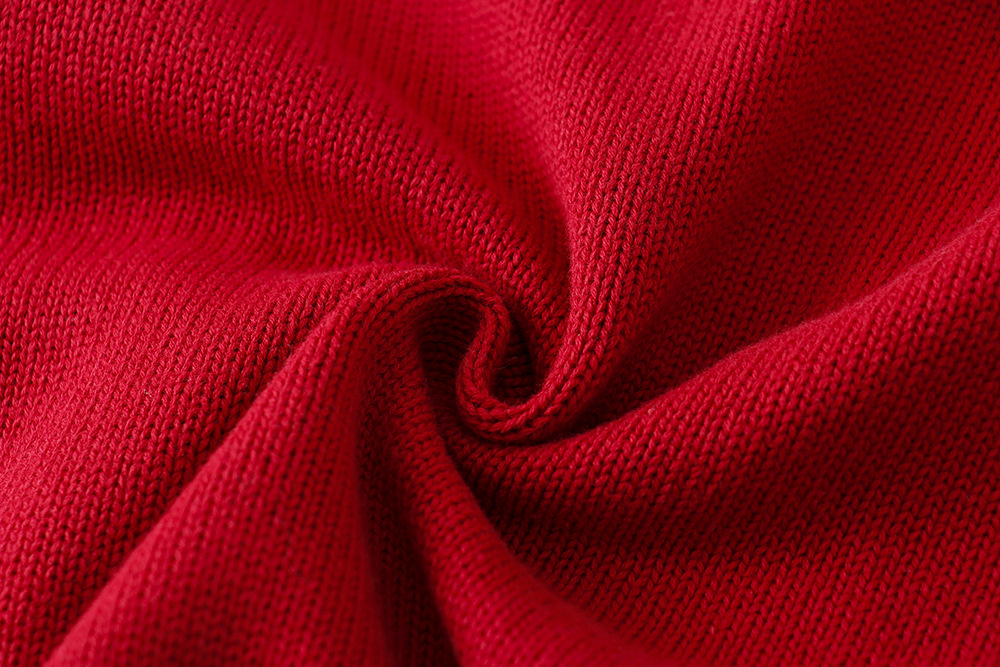 New S-XL Spring Autumn Women's Long Sleeve Stripes Knit Red Tops Pullovers V Neck Sweaters For Jk School Uniform Student Clothes Image