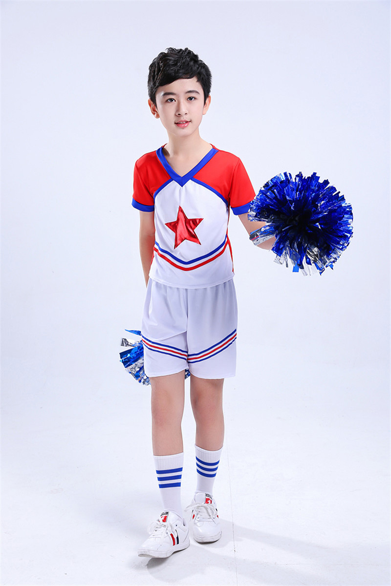 Teenager Girls School Uniform Dresses Stage Wear Show Performance Cheerleading Cheerleader Costumes for Kids Boys Clothing Set Image