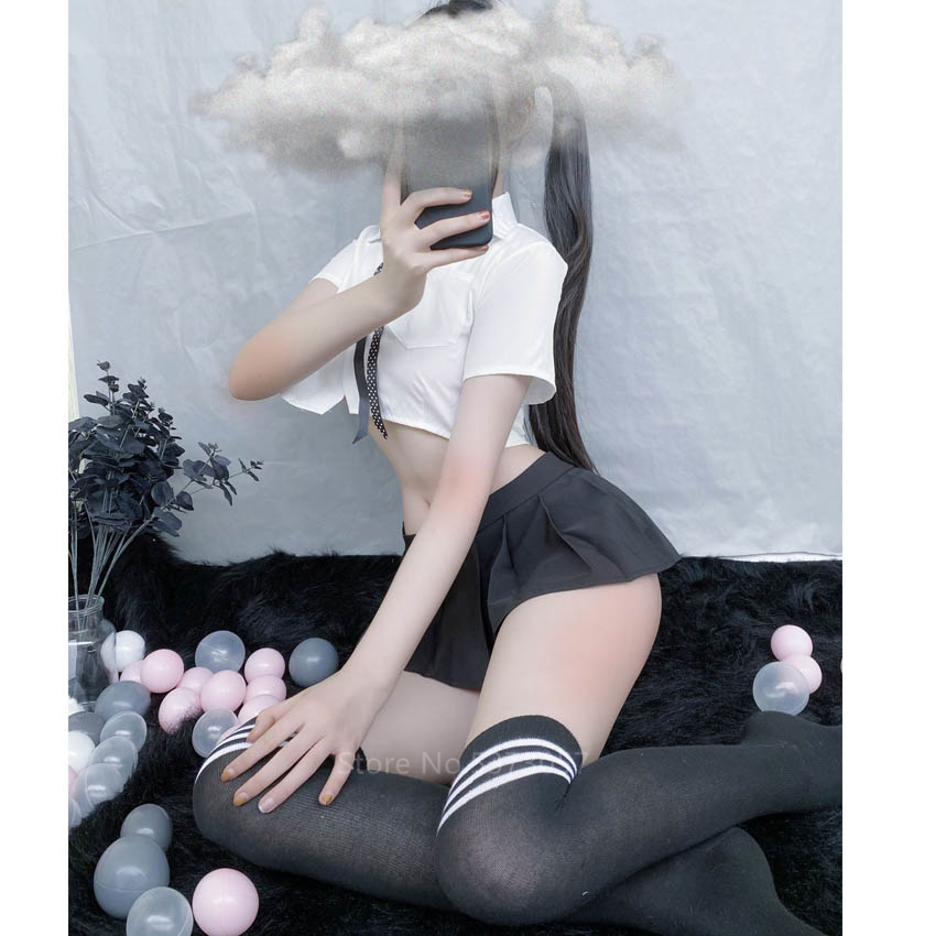 Woman School Uniforms Sexy Collage Student Sailor Party Cosplay Costume Japanese Short Sleeve Anime JK Suit Girls Pleated Skirt Image