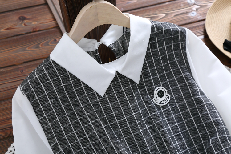 aeProduct.getSubject() Women's Literary Students Checked Dress Female Japanese School Uniform For Girls Long Sleeve Cotton and Linen Princess Dresses Image