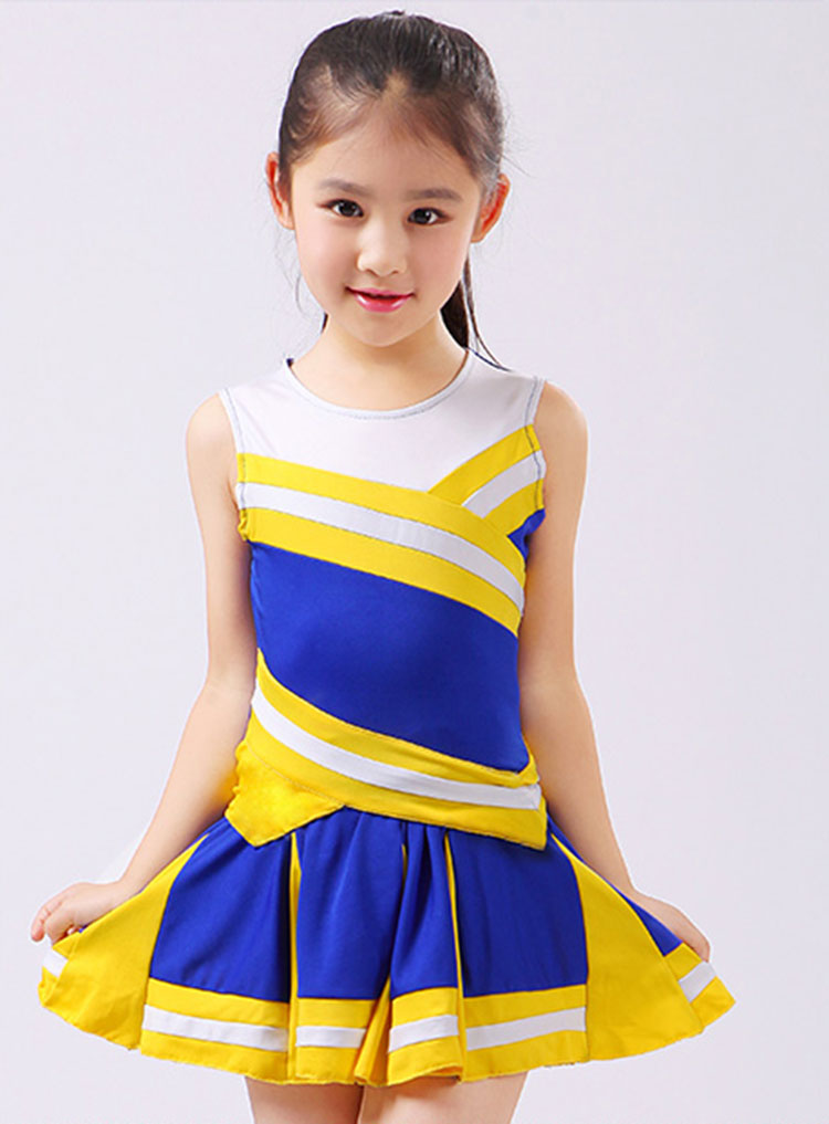 Student Competition Cheerleaders Girl School Uniform Cheer Team Uniforms Kids Performance Costume Sets Girls Class Suit Rooter Image