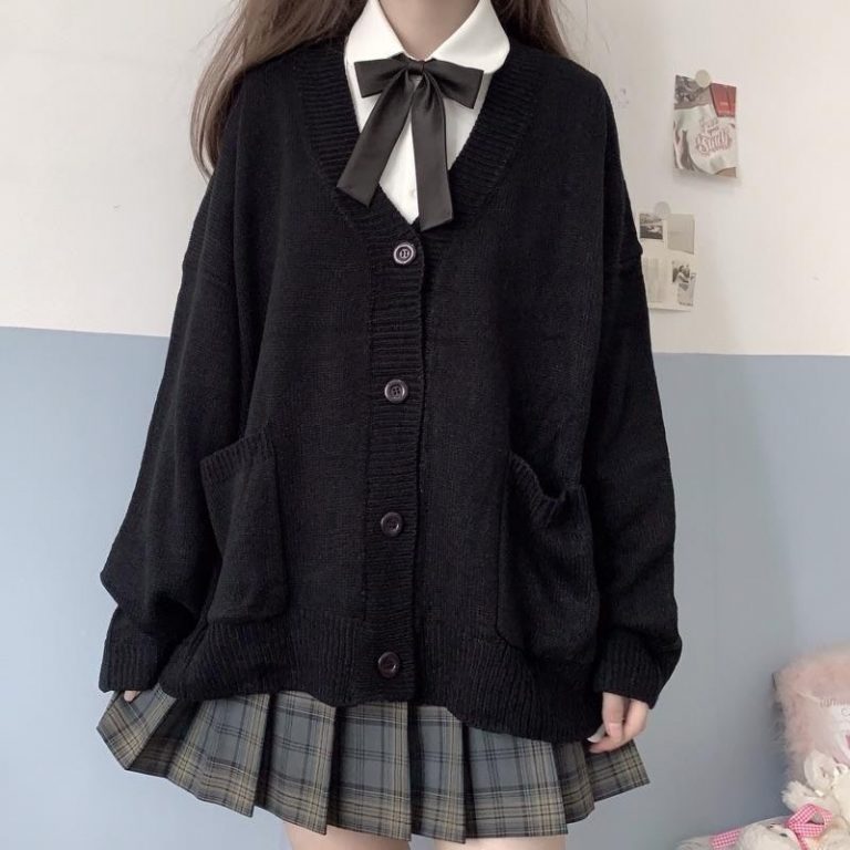 School Girl Uniform JK Cardigan Loose JK Sweater Coat Japanese School
