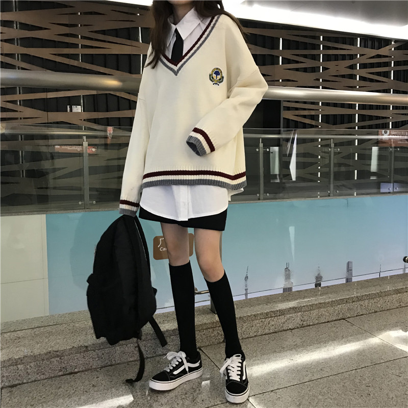 High Quality Sweater Shirt Japanese Students School Uniform Girl Women ...