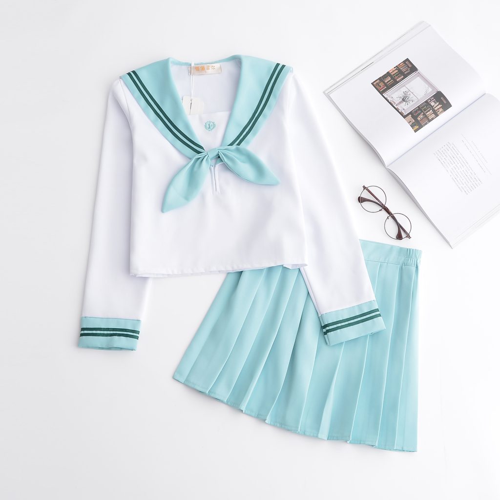 Japanese School Uniform For Girls Sailor Pink Mint Style Students ...