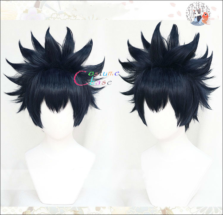Anime Jujutsu Kaisen Fushiguro Megumi Cosplay Heat Resistant Synthetic Short Hair Halloween Party + Free Wig Cap Image