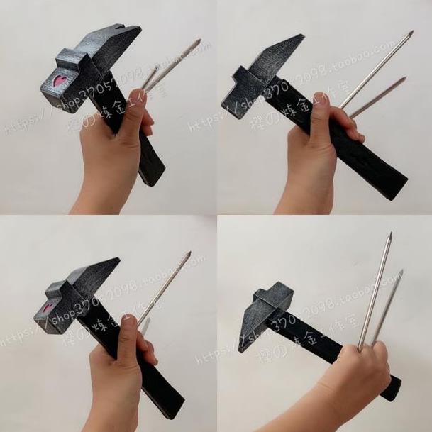 Jujutsu Kaisen Nobara Kugisaki Cosplay hammer with nail prop Hand-making Image