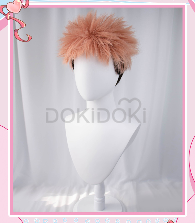 Dokidoki Anime Cosplay Jujutsu Kaisen Cosplay Yuji Itadori Wig Jujutsu Kaisen Yuji Itadori Costume Wig Image