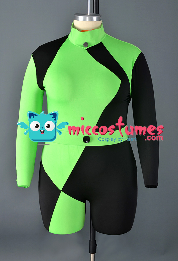 Plus Size Kim Possible Shego Jumpsuit Bodysuit Cosplay Costume