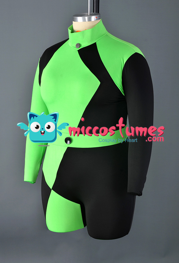 Plus Size Kim Possible Shego Jumpsuit Bodysuit Cosplay Costume