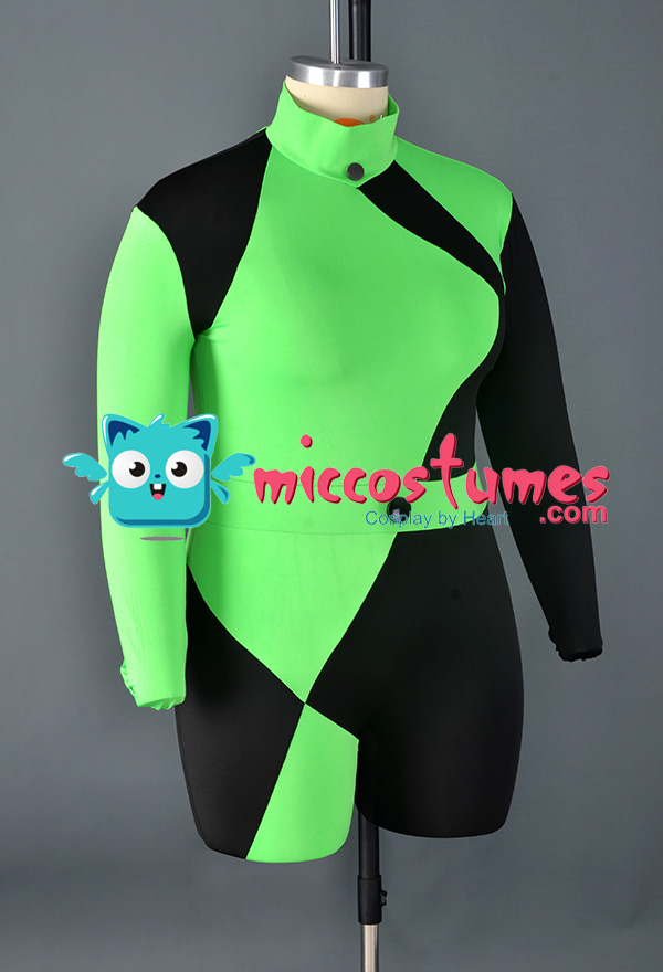 Plus Size Kim Possible Shego Jumpsuit Bodysuit Cosplay Costume
