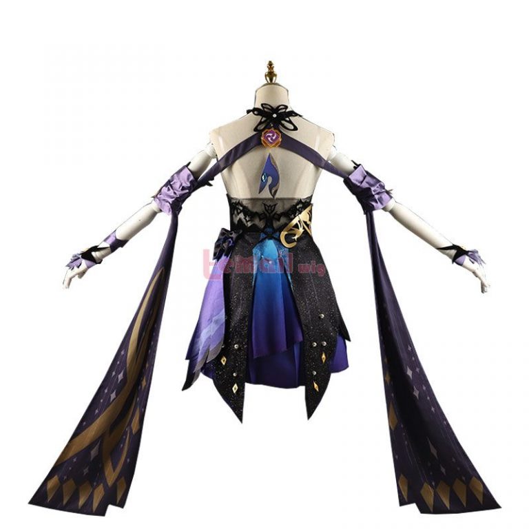 Game Genshin Impact Opulent Splendor Keqing Cosplay Costume - Cosplay Shop